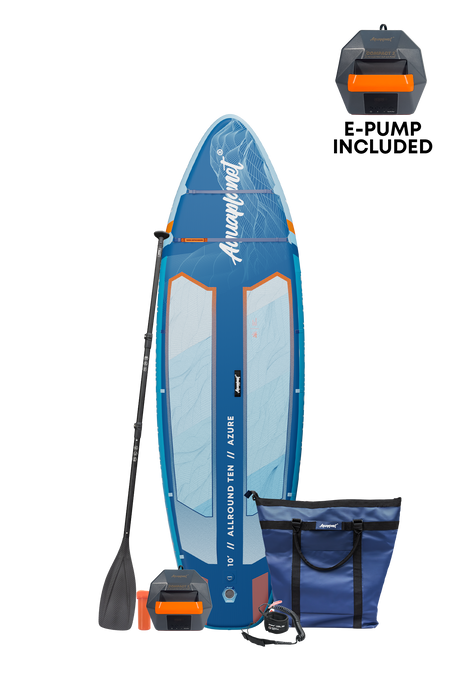 Aquaplanet ALLROUND TEN 10' Aufblasbares Paddleboard-Komplettset - Azure