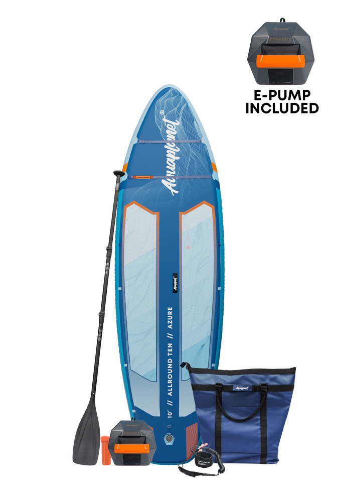 Aquaplanet ALLROUND TEN 10' Aufblasbares Paddleboard-Komplettset - Azure
