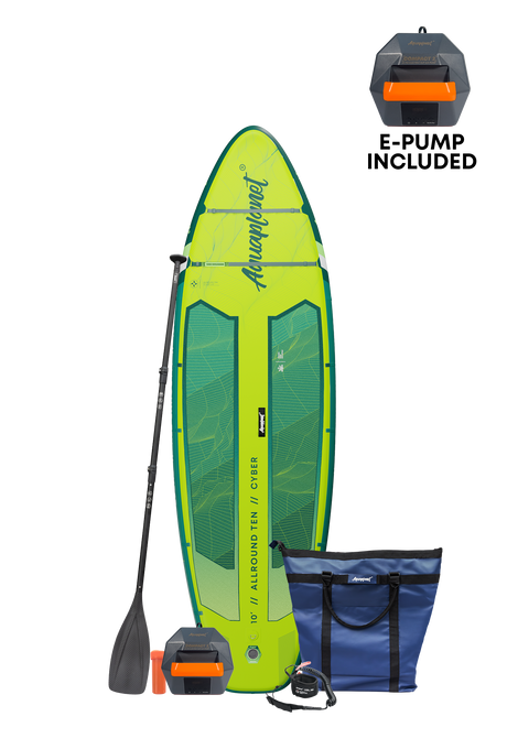 Aquaplanet ALLROUND TEN 10' Aufblasbares Paddleboard-Komplettset - Cyber