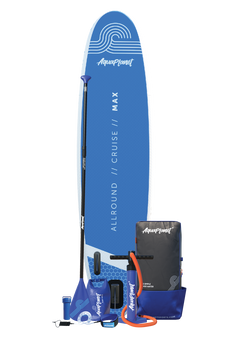 Aquaplanet MAX 10'6″ aufblasbares Paddle-Board-Paket – Blau