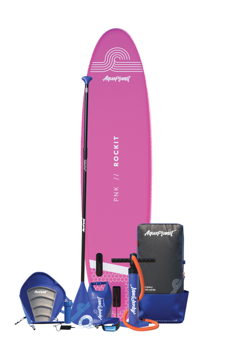 Aquaplanet ROCKIT 10'2" aufblasbares Paddle-Board-Paket - Pink