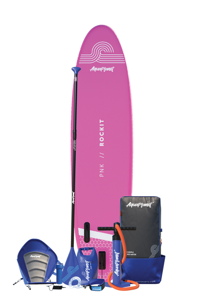 Aquaplanet ROCKIT 10'2" aufblasbares Paddle-Board-Paket - Pink