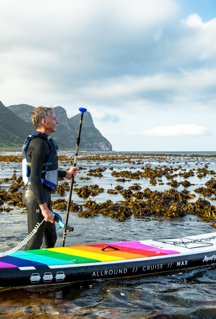 Aquaplanet MAX 10'6″ aufblasbares Paddle-Board-Paket – Regenbogen