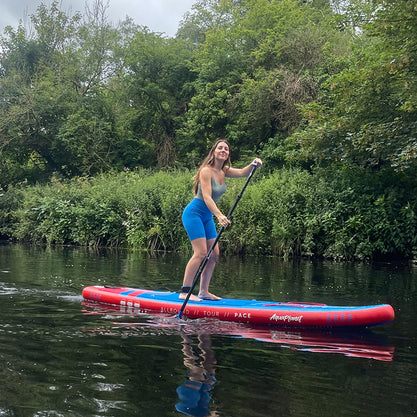 Aquaplanet PACE 10'6″ aufblasbares Paddle-Board-Paket – Rot/Blau