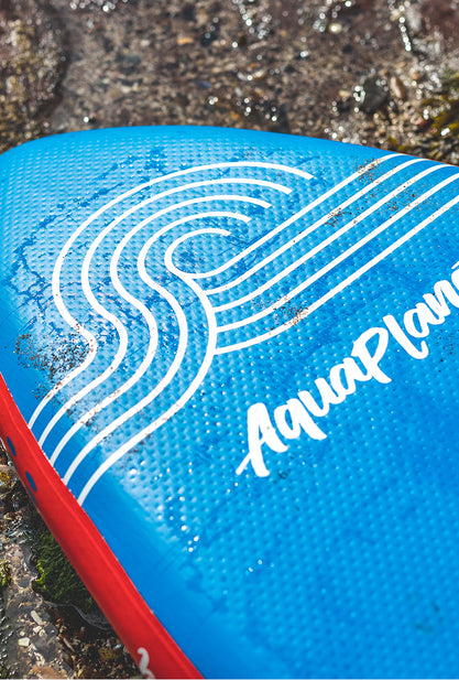 Aquaplanet PACE 10'6″ aufblasbares Paddle-Board-Paket – Rot/Blau