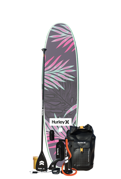 Hurley Advantage Dark Smoke 10'6" aufblasbares Paddle-Board-Paket
