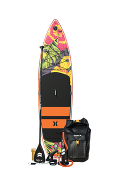 Hurley ApexTour Midnight Tropics 10'8" aufblasbares Paddleboard-Paket